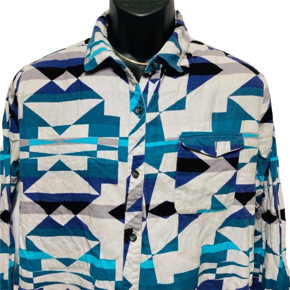 Aztec print button up - Picture 2 of 4